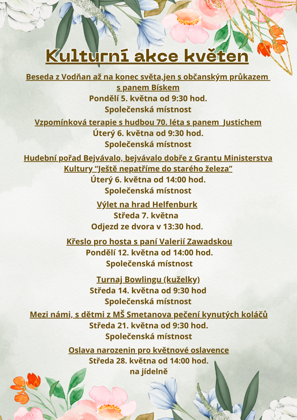 Obrázek - Kulturní akce na květen 2025