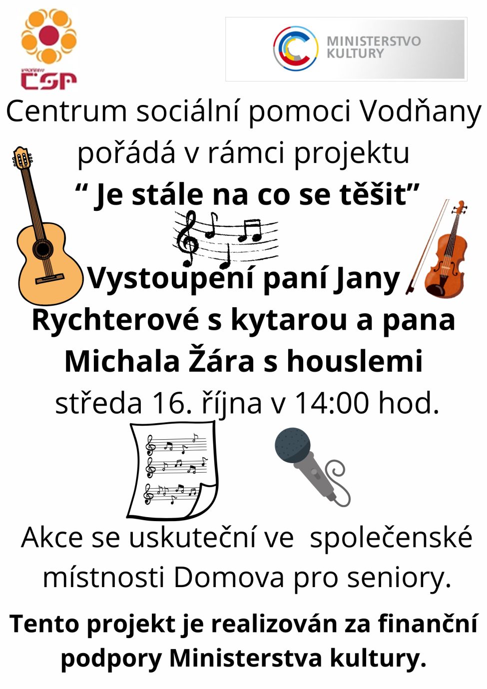Obrázek - Kulturní akce pořádané v rámci projektu Je stále na co se těšit